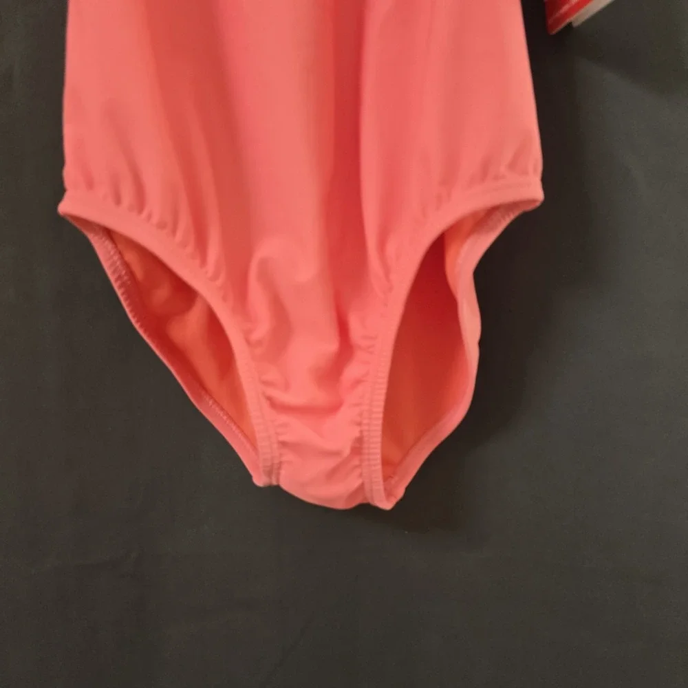 Speedo Girls Swimsuit Size 10 Pink One Piece Solid Racerback NWT
